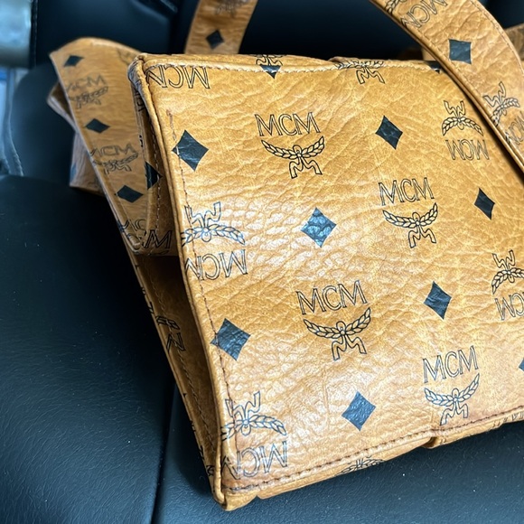 Vintage MCM Shopper Tote Cognac Visetos made in Germany - Picture 14 of 15